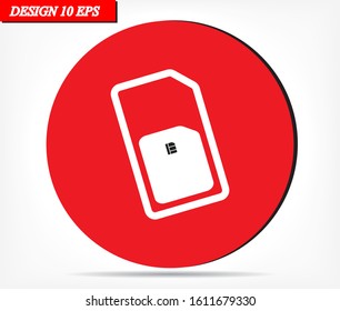 Sim card icon , lorem ipsum Flat design