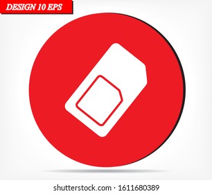 Sim card icon , lorem ipsum Flat design