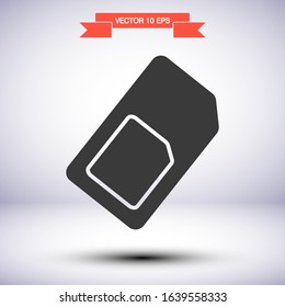 Sim card icon , lorem ipsum Flat design