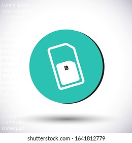 Sim card  icon , lorem ipsum Flat design