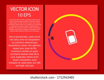 Sim card icon , lorem ipsum Flat design