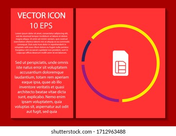Sim card icon , lorem ipsum Flat design
