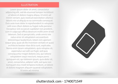 Sim card icon , lorem ipsum Flat design