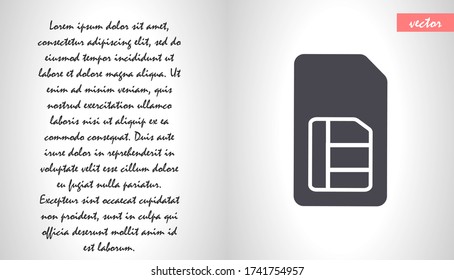 Sim Card Icon , lorem ipsum flaches Design
