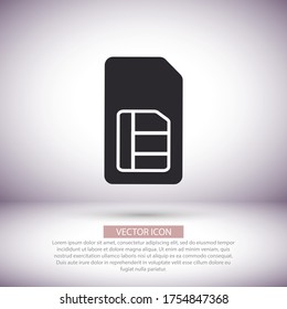 Sim card icon , lorem ipsum Flat design