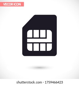 Icono de tarjeta SIM , lorem ipsum Diseño plano