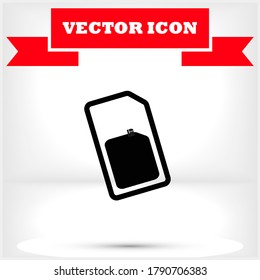 Icono de tarjeta SIM , lorem ipsum Diseño plano
