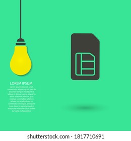 Sim card  icon , lorem ipsum Flat design