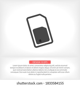 Sim card icon , lorem ipsum Flat design