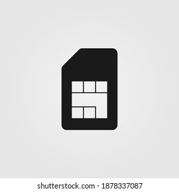 Icono de tarjeta SIM. Símbolo de la tarjeta SIM del teléfono móvil. Ilustración vectorial.