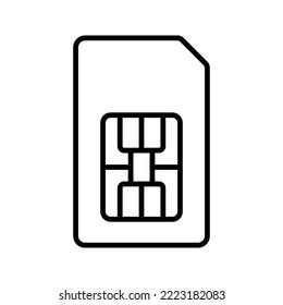 Sim card icon. provider sign. vector illustration