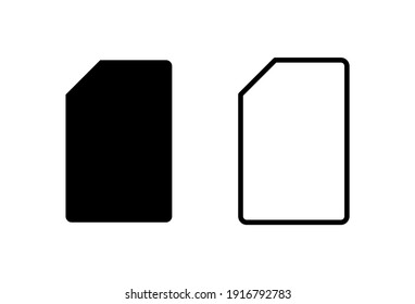 Sim-Karte-Symbol-Set. Doppelsickerkartensymbol-Vektorgrafik