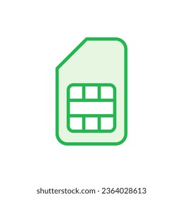 Sim card icon set. dual sim card icon vector