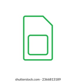 Sim-Karte-Symbol-Set. Doppelsickerkartensymbol-Vektorgrafik