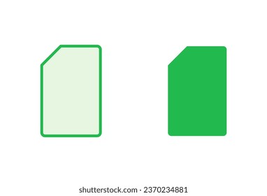 Sim card icon set. dual sim card icon vector