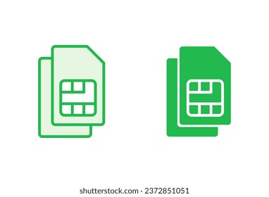 Juego de iconos de tarjeta SIM. vector de icono de tarjeta sim dual