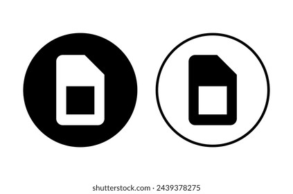 Conjunto de iconos de tarjeta SIM. vector de iconos de tarjeta SIM dual