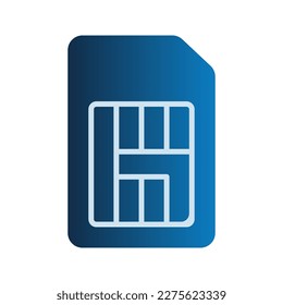 Icono de tarjeta SIM. inicio de sesión para concepto móvil y diseño web. ilustración vectorial