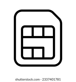 Sim Card icon. sign for mobile concept and web design. vector illustration