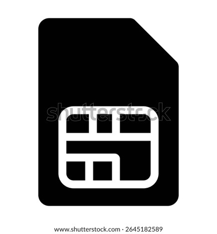 sim card icon sign vector. Sim card icon Flat outline fill set. SIM icon set in different style vector illustration on white background

