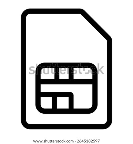 sim card icon sign vector. Sim card icon Flat outline fill set. SIM icon set in different style vector illustration on white background
