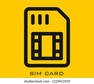 Sim card icon signs