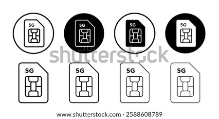 sim card icon Simple outline vector logo