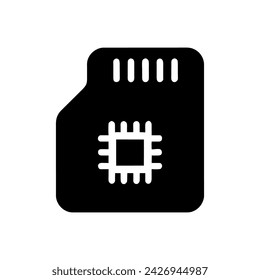 Sim card icon. Simple vector sign