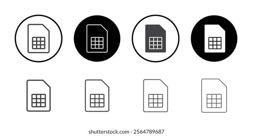 Sim card icon simple vector symbol