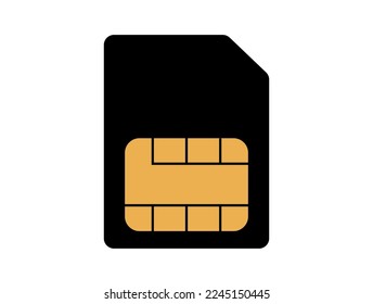 SIM card icon. Smartphone chip vector isolated on white background