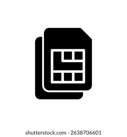 Sim card icon symbol for apps and websites. dual sim card sign and symbol