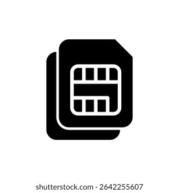 Sim card icon symbol for apps and websites. dual sim card sign and symbol