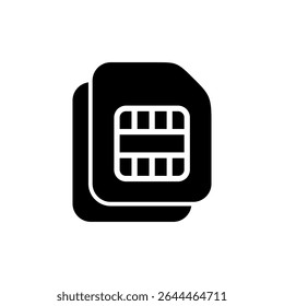 Sim card icon symbol for apps and websites. dual sim card sign and symbol