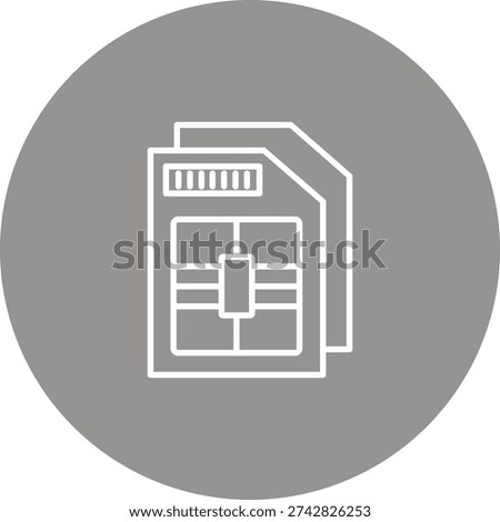 Sim Card Icon Symbol Art Sign