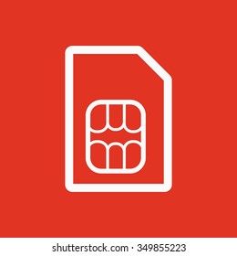The sim card icon. Sim card symbol. Flat Vector illustration
