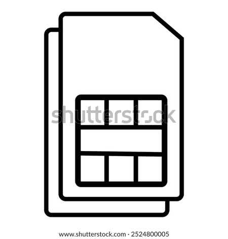 Sim card icon. Sim card symbol on white background. Modern simple isolated sign credit card icon glyph style. SIM card flat vector icon Illustration.Eps 10
