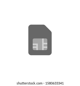 Sim card icon symbol vector illustration. Chip, mobile slot for your web site design or mobile app, graphic design, UI. EPS10. Vector illustration