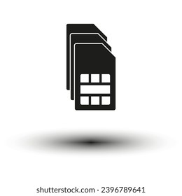 Sim card icon symbol. Vector illustration. EPS 10.