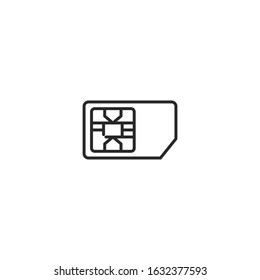 Sim Card Icon template color editable. Sim Card symbol vector sign isolated for graphic and web design.