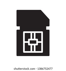 Sim card icon in trendy flat style design. Vector graphic illustration. Sim card symbol for website design, logo, app, and ui. Vector file .Pixel perfect. EPS 10.