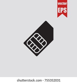  Sim card icon in trendy isolated on grey background.Vector illustration.
