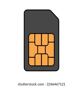Sim card icon. Vector concept illustration for design ,best choice for your great project