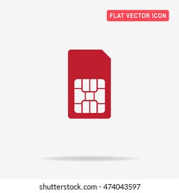 Sim card icon. Vector concept illustration for design.