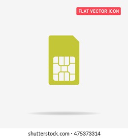 Sim card icon. Vector concept illustration for design.