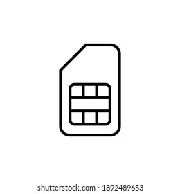 Vector de icono de tarjeta SIM. vector de icono de tarjeta sim dual