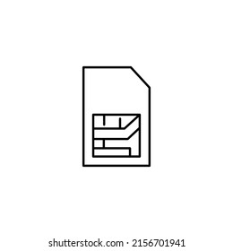Sim card icon vector. dual sim card icon vector