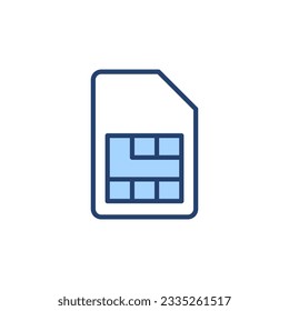 Vector de icono de tarjeta SIM. signo y símbolo de tarjeta sim dual