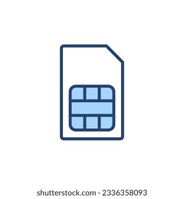 Vector de icono de tarjeta SIM. signo y símbolo de tarjeta sim dual