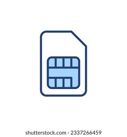 Vector de icono de tarjeta SIM. signo y símbolo de tarjeta sim dual