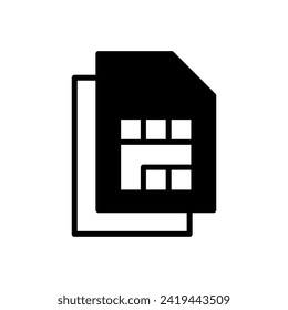 Sim card icon vector. dual sim card icon vector